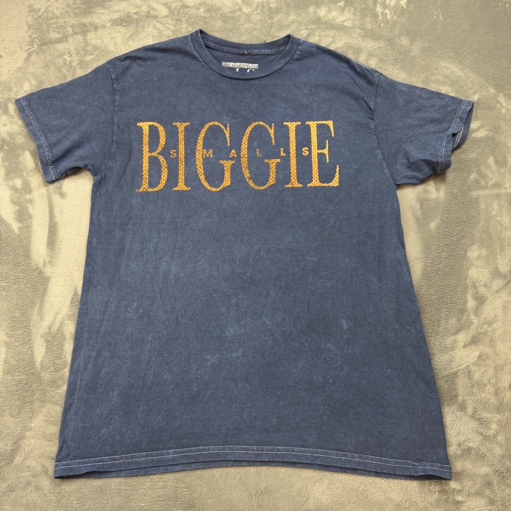 The Notorious BIG Shirt Size Medium Blue‎ Rap Hip Hop Smalls Graphic Tee Music